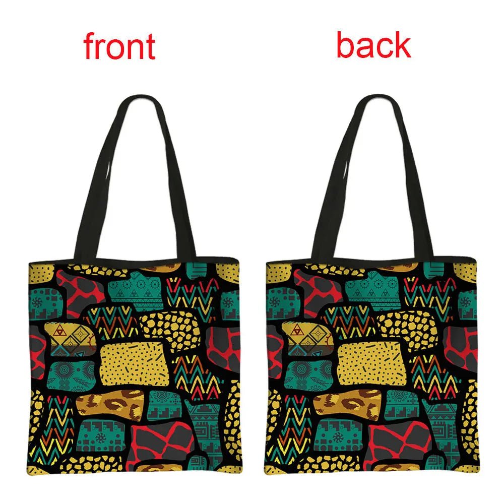 African Women's Style Handbag: Traditional Printed Top-Handle and Shoulder Tote Bags for Females - Flexi Africa - FREE POST