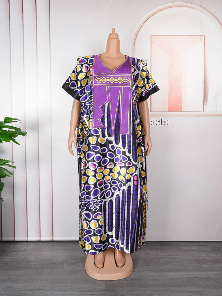 African Women’s Traditional Maxi Dress – Dashiki Ankara Kaftan Abaya Style Long Gown - Free Delivery Worldwide only at Flexi Africa