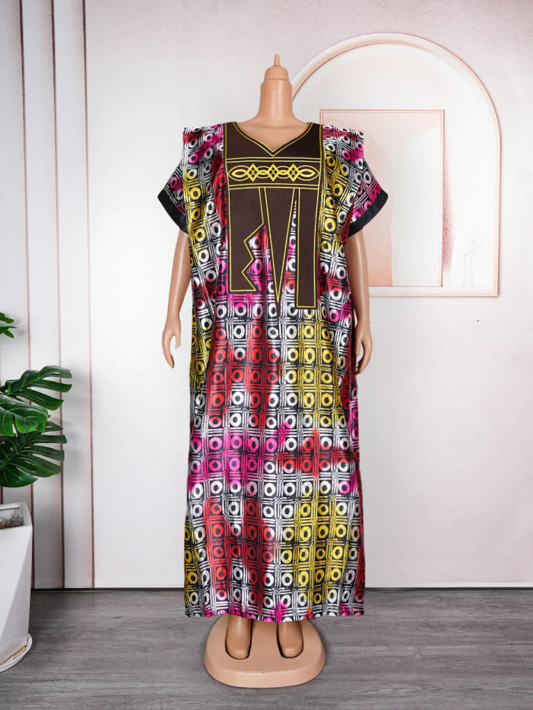 African Women’s Traditional Maxi Dress – Dashiki Ankara Kaftan Abaya Style Long Gown - Free Delivery Worldwide only at Flexi Africa