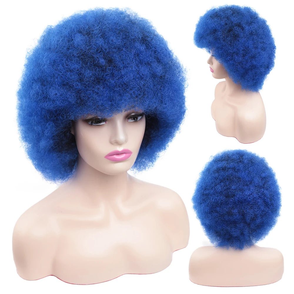 Afro Kinky Curly Synthetic Wig for Black Women - Free Delivery Worldwide only at Flexi Africa