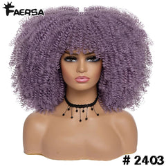 Afro Kinky Curly Wig for Black Women - Short, Synthetic, Blonde, Red, Ombre, Glueless, High - Temperature Cosplay Wigs - Free Delivery Worldwide only at Flexi Africa