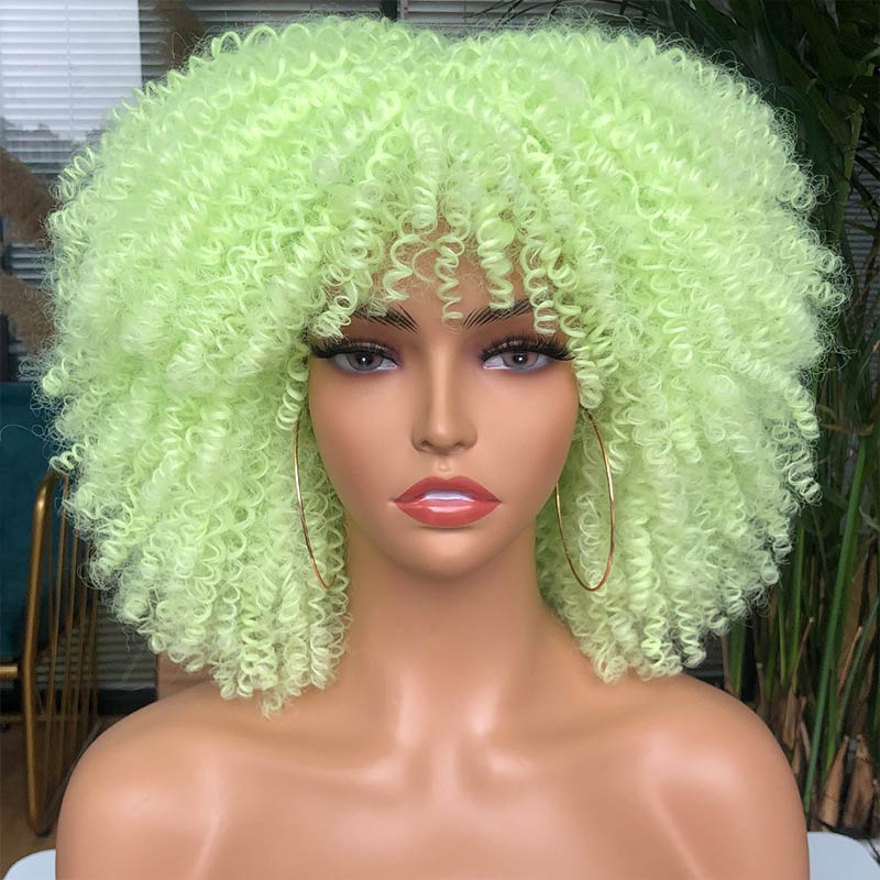 Afro Kinky Wig 14" with Bangs for Black Women - Perfect for Cosplay and Natural Hair Looks - Free Delivery Worldwide only at Flexi Africa