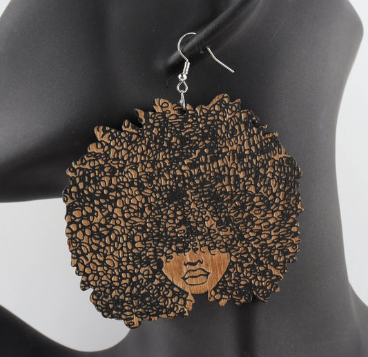 Afrocentric Wooden Earrings: Embrace Your Roots with 'My Root' Collection - Flexi Africa - Free Delivery www.flexiafrica.com