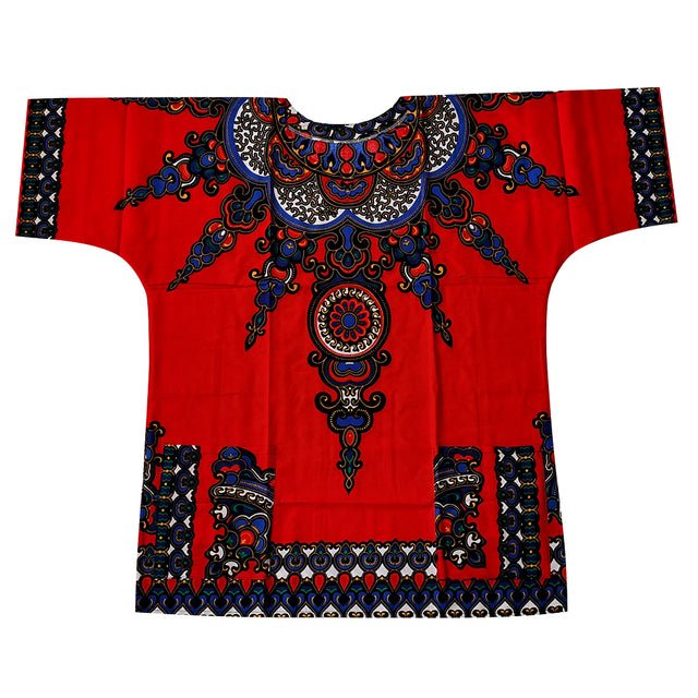 Authentic African Dashiki Printed T-Shirts for Men - Flexi Africa - Flexi Africa offers Free Delivery Worldwide - Vibrant African traditional clothing showcasing bold prints and intricate designs