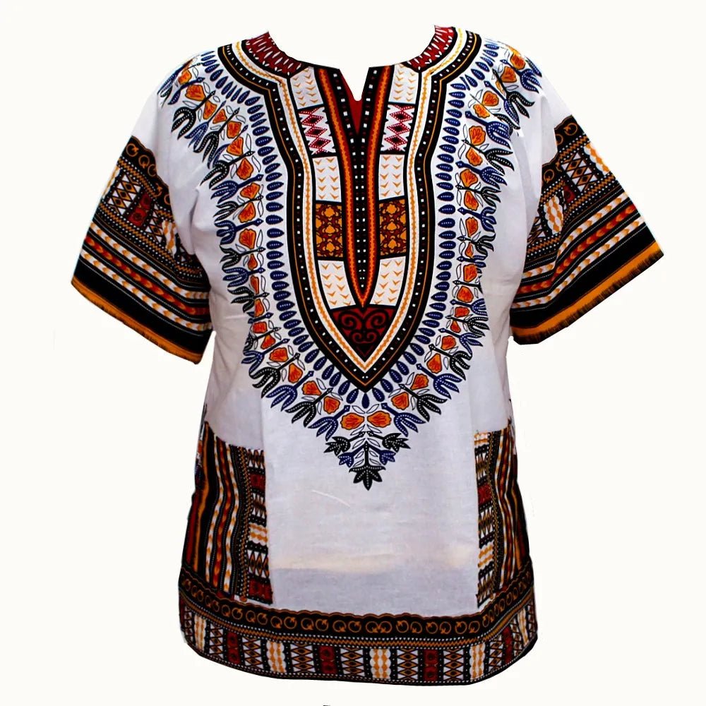 Authentic African Dashiki T-shirt: Traditional Print in 100% Cotton - Flexi Africa - Free Delivery www.flexiafrica.com