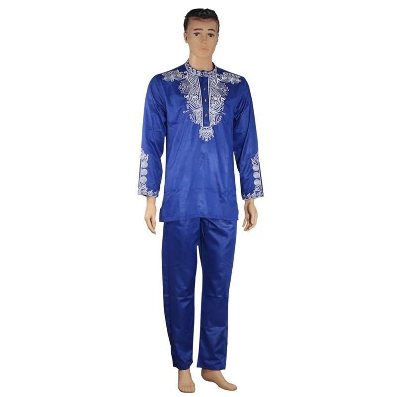 Authentic African Style: Men's Dashiki Top and Pant Set for the Fashion - Forward Gentleman - Free Delivery Worldwide only at Flexi Africa