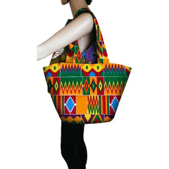 Authentic African Wax Fabric for Sewing: Vibrant Prints for Handcrafted Women's Fashion Bags with Full Lining - Flexi Africa