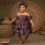 Bazin Riche African Ankara Party Dress for Girls – Multilayer Ruffle Design - Free Delivery Worldwide only at Flexi Africa