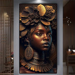 Beginner’s Delight: Large 5D African Woman Diamond Art Kit (40x70CM) - Free Delivery Worldwide only at Flexi Africa