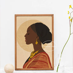 Black Women Art Poster – Fashionable African Incense & Essential Oil Perfume Wall Art Canvas Painting for Home Decor - Free Delivery Worldwide only at Flexi Africa