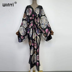 Bohemian Elegance: Silk Rayon Maxi Beach Dress with Hand-Rolled Feel - Flexi Africa - Free Delivery www.flexiafrica.com