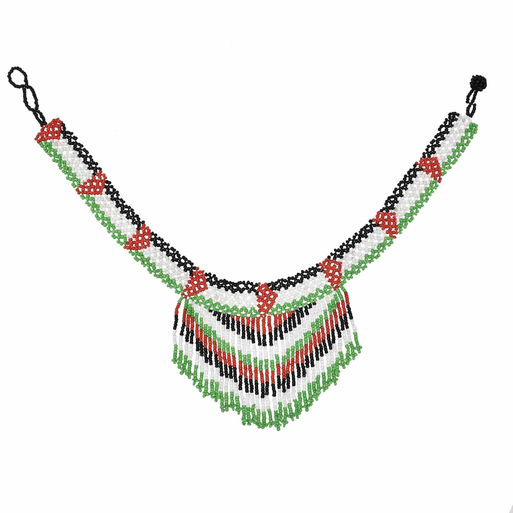 Bohemian Multicolored Beaded Choker: Vibrant Tribal Necklace for Women's Party Wear - Flexi Africa - Flexi Africa offers Free Delivery Worldwide - Vibrant African traditional clothing showcasing bold prints and intricate designs