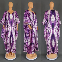 Chic Plus-Size African Dashiki Abaya Maxi Dress: Ankara Inspired Fashion for Spring and Autumn - Flexi Africa - FREE POST