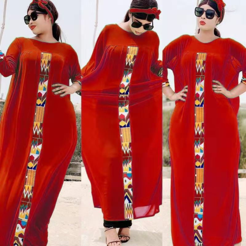 Chiffon High Street Dress: Autumn Abaya Women Solid Elegant Dresses - Flexi Africa - Flexi Africa offers Free Delivery Worldwide - Vibrant African traditional clothing showcasing bold prints and intricate designs