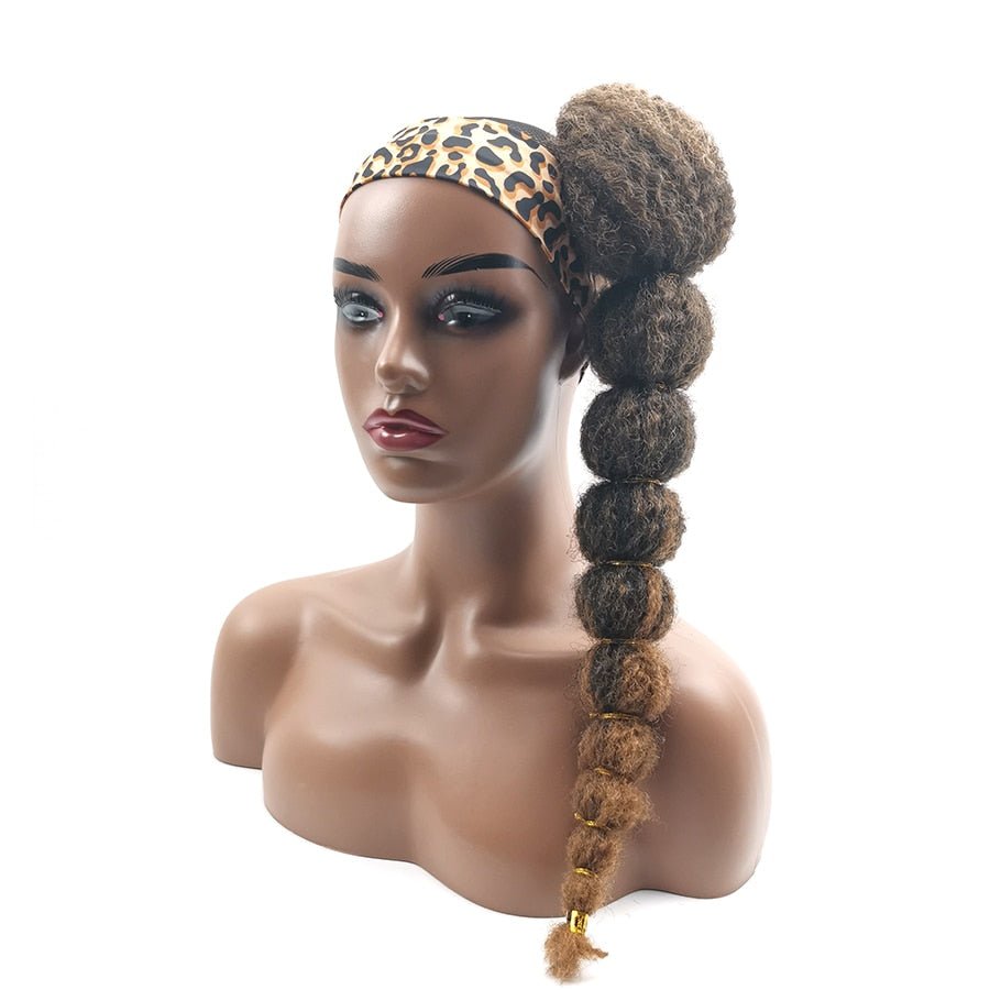 Clip-In Afro Puff Ponytail Hair Extension for Black Women 18" - Flexi Africa - Flexi Africa offers Free Delivery Worldwide - Vibrant African traditional clothing showcasing bold prints and intricate designs