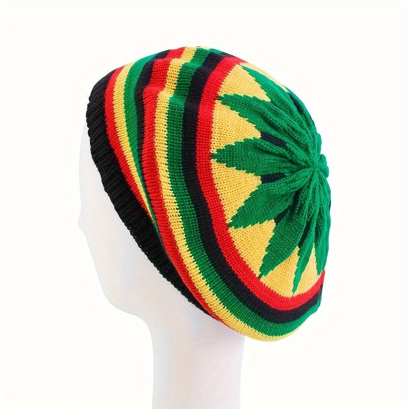 Colorful Reggae Jamaican Knitted Hat - Outdoor Street Style Wool Hat for Cold Weather - Flexi Africa - Free Delivery Worldwide only at www.flexiafrica.com
