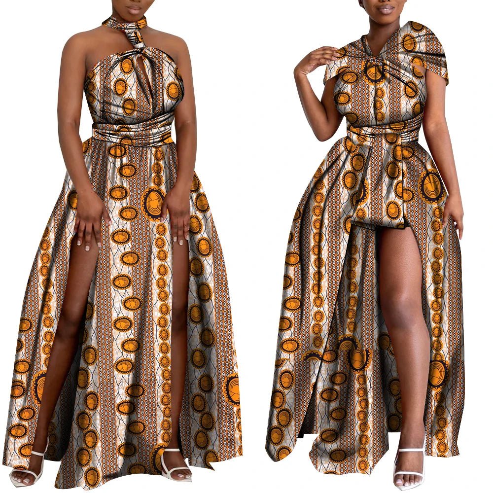 Convertible African Boho Maxi Dress – Multiway Wrap Bandage Style Party & Bridesmaid Gown - Free Delivery Worldwide only at Flexi Africa