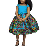 Cute Ankara Girls Dress – Bazin Riche African Print Bow Tie Party Outfit for Kids - Free Delivery Worldwide only at Flexi Africa