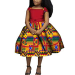 Cute Ankara Girls Dress – Bazin Riche African Print Bow Tie Party Outfit for Kids - Free Delivery Worldwide only at Flexi Africa