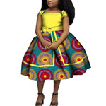 Cute Ankara Girls Dress – Bazin Riche African Print Bow Tie Party Outfit for Kids - Free Delivery Worldwide only at Flexi Africa