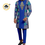 Dashiki African Couple Wedding Set – Women’s Mermaid Dress & Matching Men’s Bazin Riche Shirt and Pants - Free Delivery