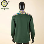 Dashiki African Men’s Long Sleeve Shirt – Ankara Print Single - Breasted Dress Shirt - Free Delivery Worldwide only at Flexi Africa