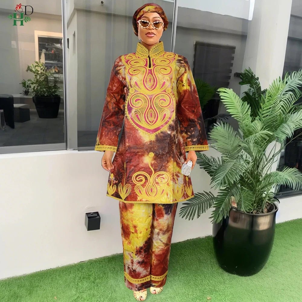 Designer Ankara 2PC Set for Women – Traditional Nigerian Party Outfit - Free Delivery Worldwide only at Flexi Africa