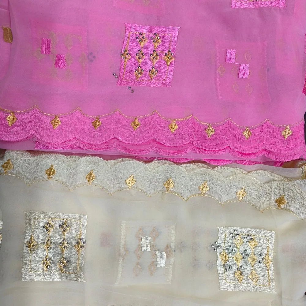 Elegant African Chiffon Hijab for Women – Embroidered Pashmina Shawl Headscarf - Free Delivery Worldwide only at Flexi Africa