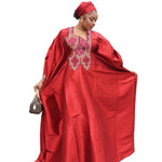 Elegant African Embroidered Abaya Dress for Women – Plus Size Occasion Wear - Free Delivery Worldwide only at Flexi Africa
