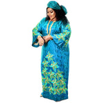 Elegant African Embroidered Abaya for Women – Plus Size Church & Formal Dress - Free Delivery Worldwide only at Flexi Africa