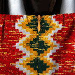 Elegant African Off - Shoulder Maxi Dress with Matching Headscarf & Earrings - Free Delivery Worldwide only at Flexi Africa