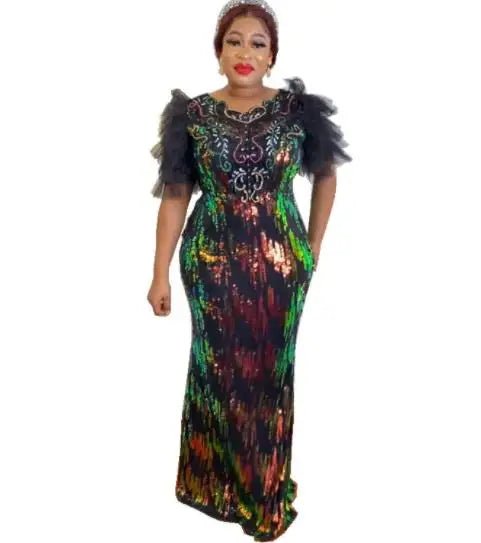 Elegant Luxury Dashiki African Dresses: High Waist Bodycon Dress - Flexi Africa - Flexi Africa offers Free Delivery Worldwide - Vibrant African traditional clothing showcasing bold prints and intricate designs