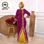 Elegant Muslim Abaya Dress – Embroidered Long Robe with Tassels for Women - Free Delivery Worldwide only at Flexi Africa