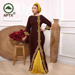Elegant Muslim Abaya Dress – Embroidered Long Robe with Tassels for Women - Free Delivery Worldwide only at Flexi Africa