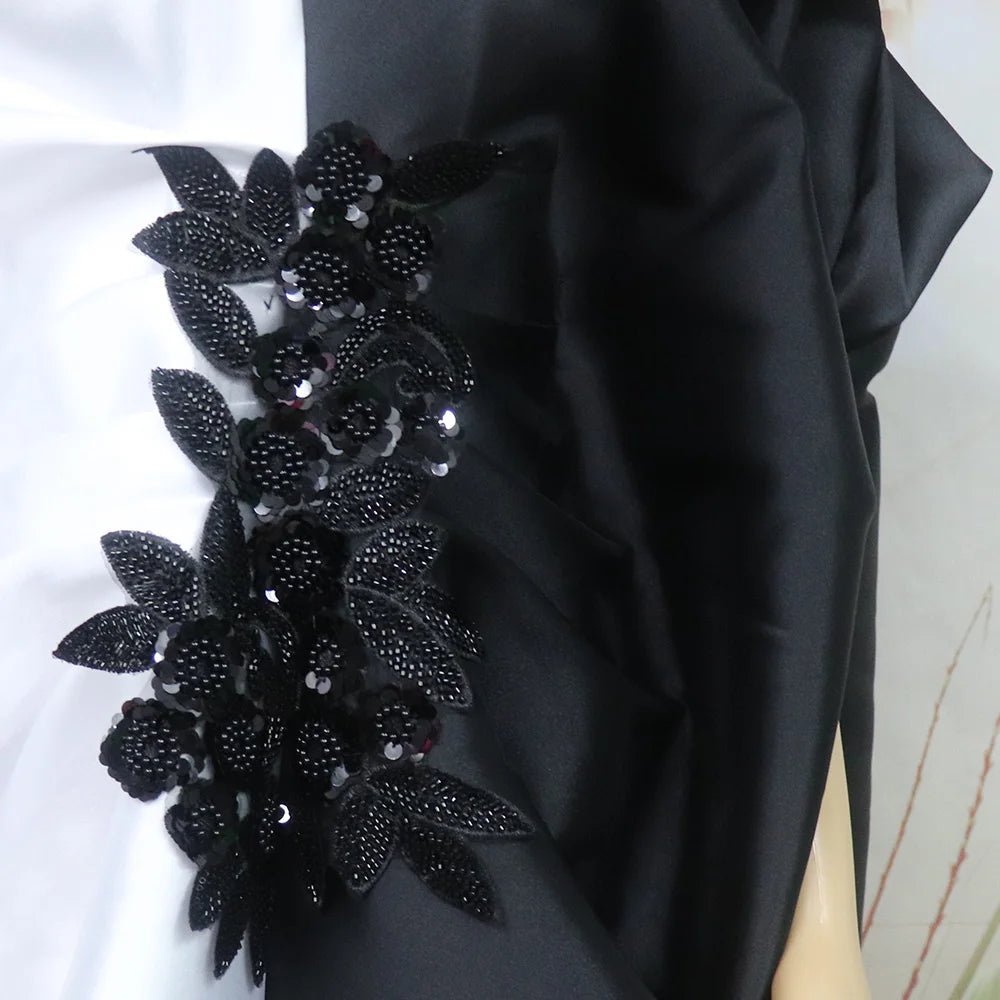 Fashion boubou africain femme Color blocking african dress Embroidery decoration africa clothing - Free Delivery Worldwide