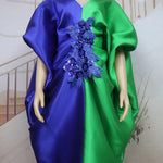 Fashion boubou africain femme Color blocking african dress Embroidery decoration africa clothing - Free Delivery Worldwide