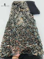 Flower Fabric Nigerian African Fabric for Couture Sewing – Wedding, Evening & Prom Dress - Free Delivery Worldwide only at Flexi Africa