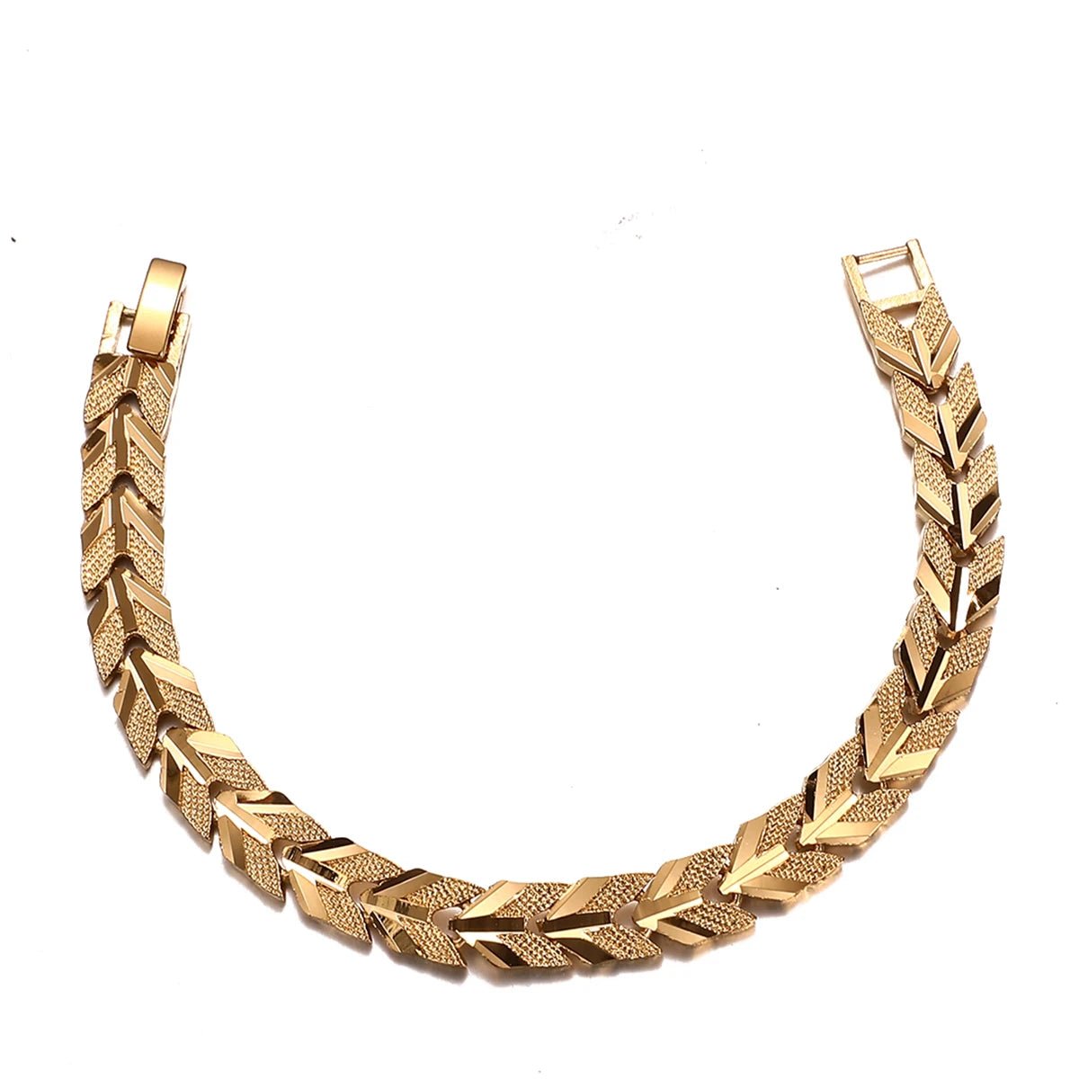 Gold - Tone Wide Bangle Bracelet for Women – African Ethiopian - Inspired Hand Chain Jewelry - Free Delivery Worldwide only at Flexi Africa