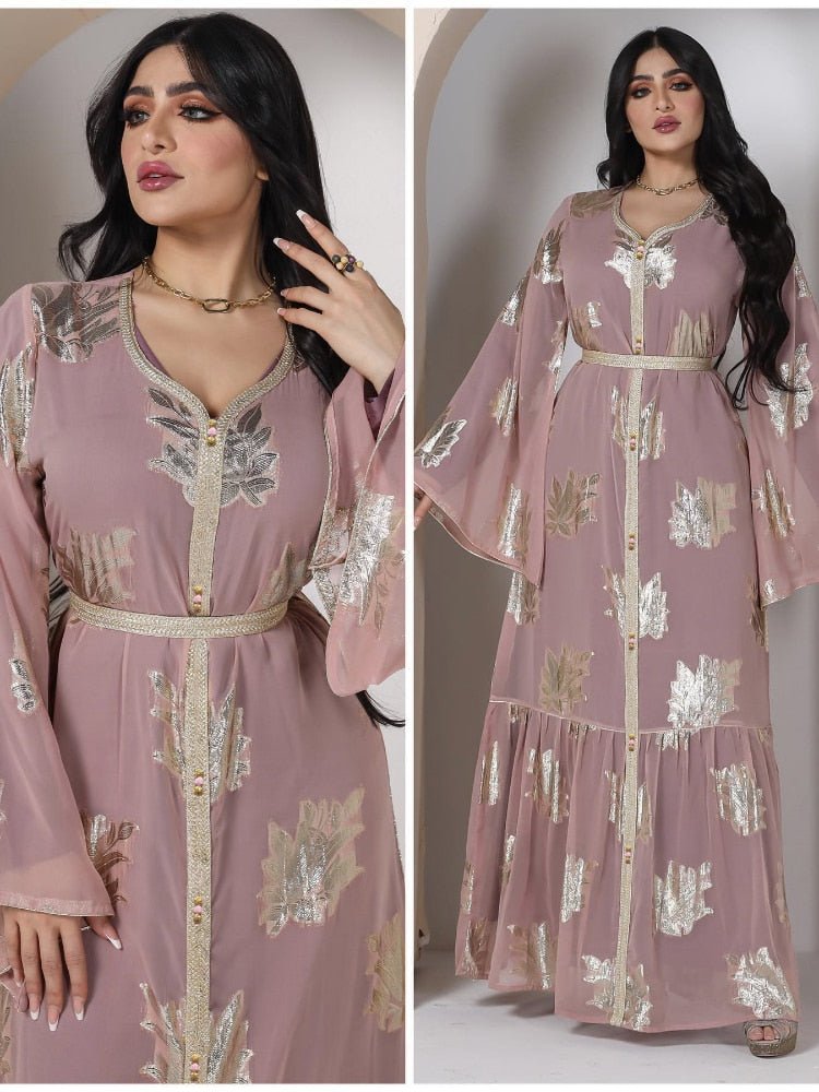 Graceful and Modest: Women's Chiffon Abayas for Ramadan, Kaftan, and Islamic Events - Free Delivery Worldwide only at Flexi Africa