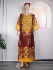 H&D African Dresses For Women 2024 New Fashion Ankara Dashiki Kaftan Dress Turkish Moroccan Wedding Rich Bazin Maxi Robes Boubou - Free Delivery Worldwide only at Flexi Africa