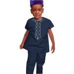 Buy Shirt Pants 2PC Set For Kids Boys African Children Short Sleeve Top Trouser Suit Robe for only $22.12 at Flexi Africa!