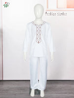 Buy Shirt Pants 2PC Set For Kids Boys African Children Short Sleeve Top Trouser Suit Robe for only $22.12 at Flexi Africa!