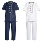 Buy Shirt Pants 2PC Set For Kids Boys African Children Short Sleeve Top Trouser Suit Robe for only $22.12 at Flexi Africa!