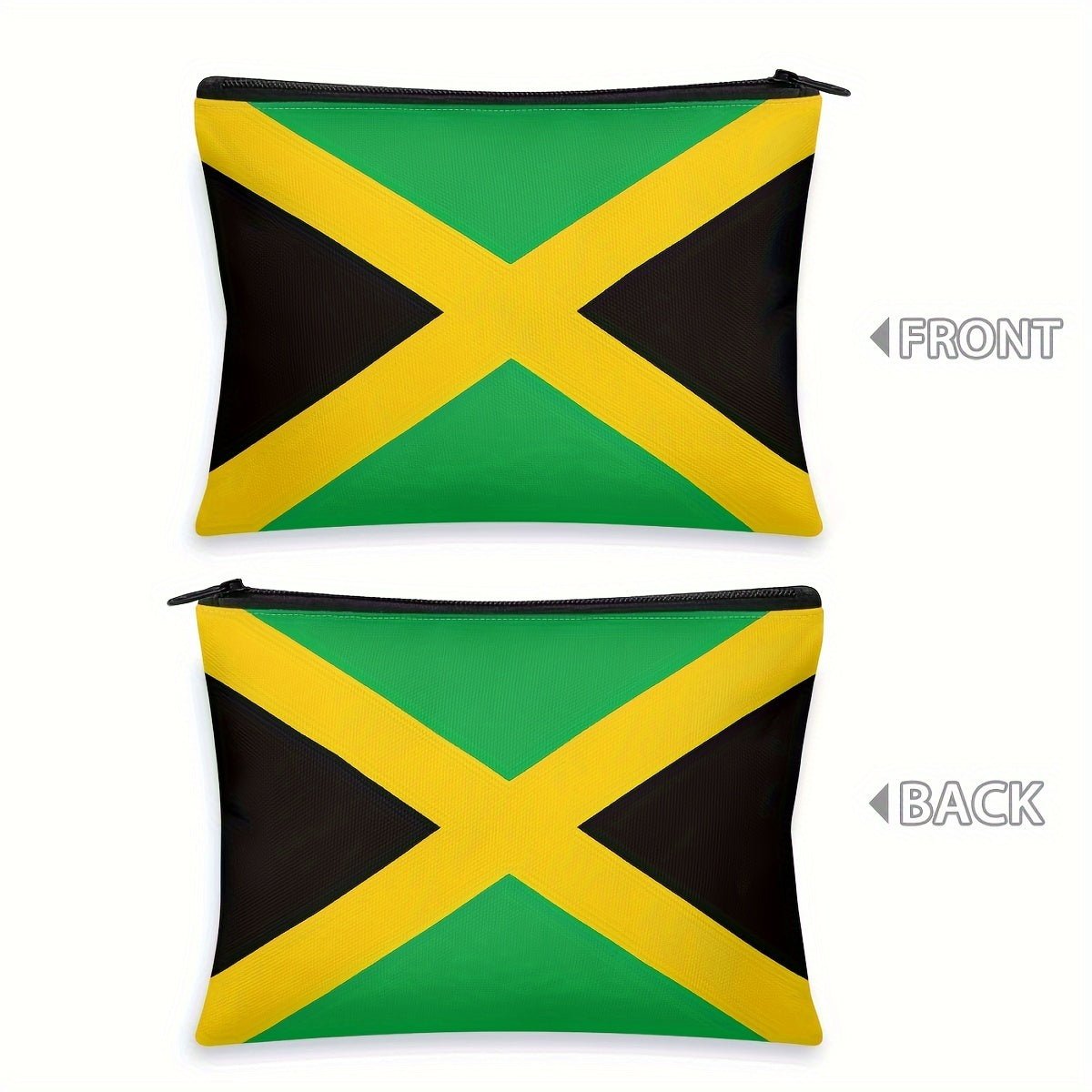 Jamaican Flag Pattern Cosmetic Bag, Portable Comestic Storage Pouch - Free Delivery Worldwide only at Flexi Africa