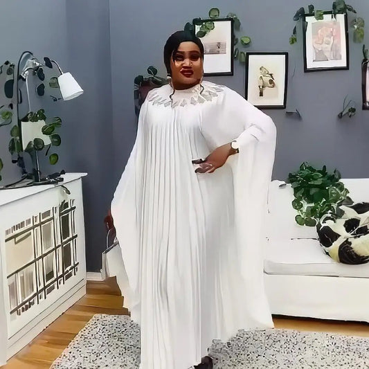 Latest Diamonds African Dresses for Women Evening Wedding Party Gown Loose Robe Africa Clothing Ankara Dashiki Kaftan Abaya 2024 - Free Delivery Worldwide only at Flexi Africa