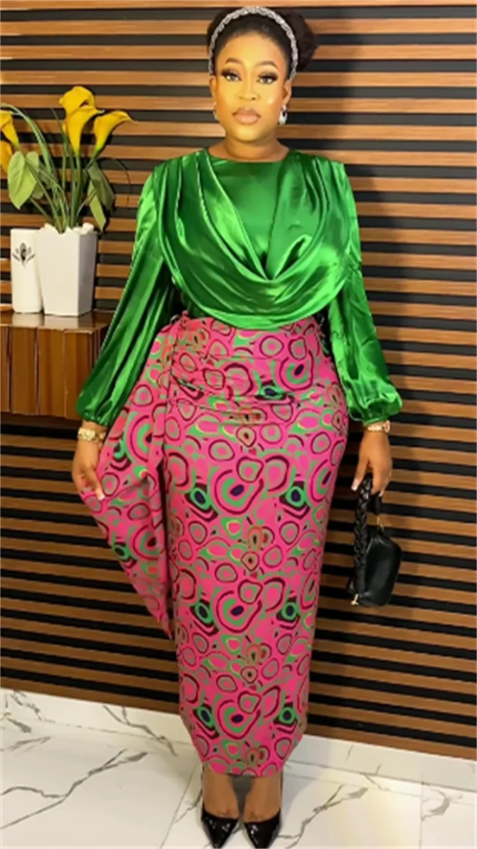 MD Plus Size African Elegant Party Dresses for Women 2023 New Fashion Chiffon Maxi Long Dress Kaftan Muslim Gown Ladies Clothing - Free Delivery Worldwide only at Flexi Africa