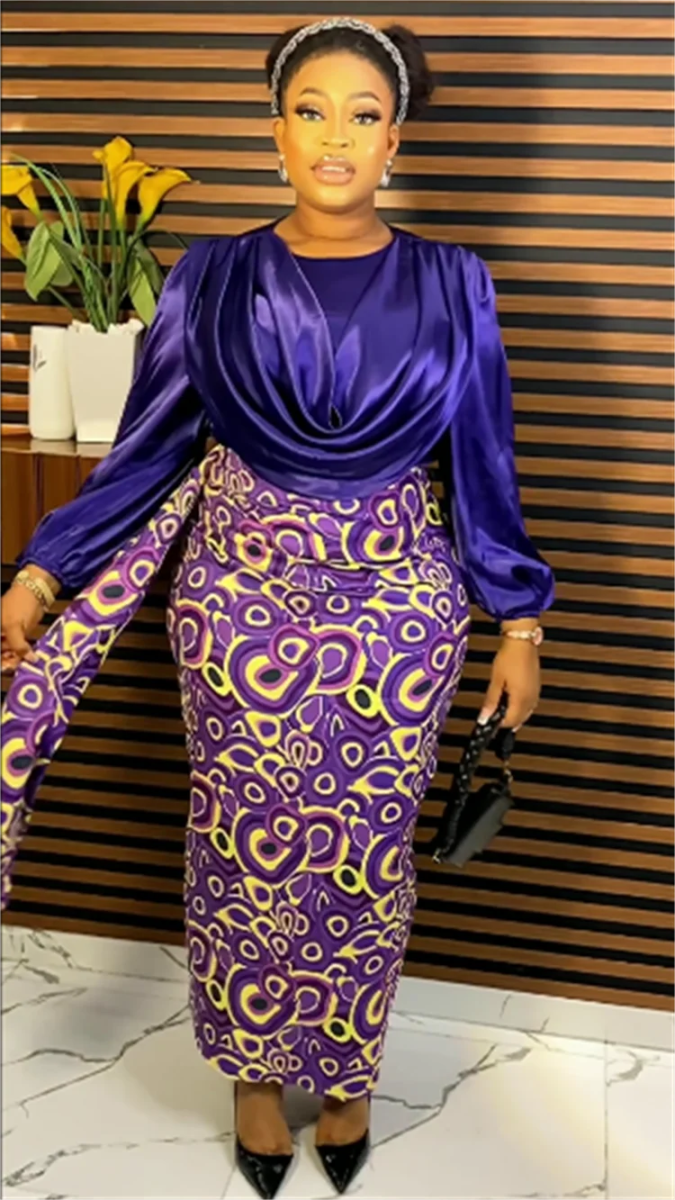 MD Plus Size African Elegant Party Dresses for Women 2023 New Fashion Chiffon Maxi Long Dress Kaftan Muslim Gown Ladies Clothing - Free Delivery Worldwide only at Flexi Africa