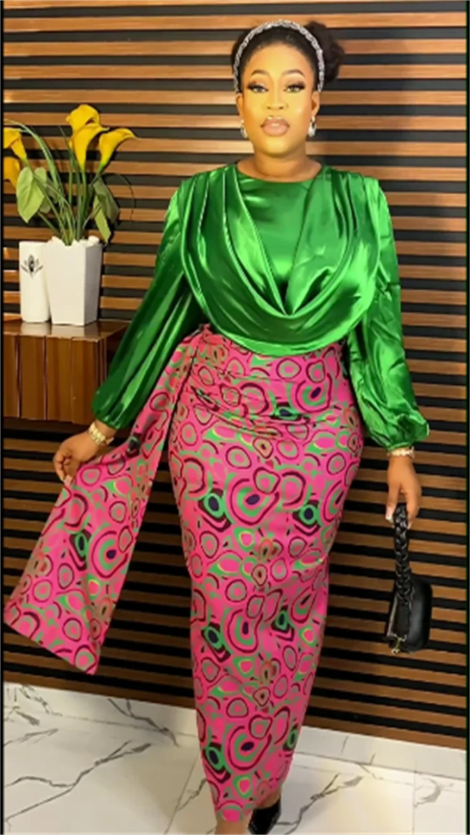 MD Plus Size African Elegant Party Dresses for Women 2023 New Fashion Chiffon Maxi Long Dress Kaftan Muslim Gown Ladies Clothing - Free Delivery Worldwide only at Flexi Africa