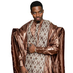 Men’s African Traditional Wear – Premium Bazin Riche Embroidered 3PC Ensemble - Free Delivery Worldwide only at Flexi Africa