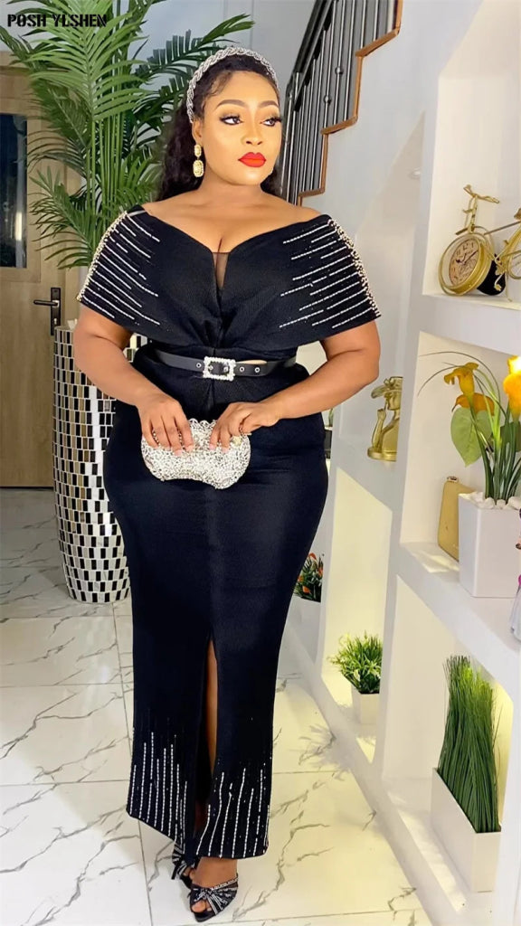 Plus Size African Dress for Women Dashiki Print Elegant Maxi Long Party Gown - Free Delivery Worldwide only at Flexi Africa